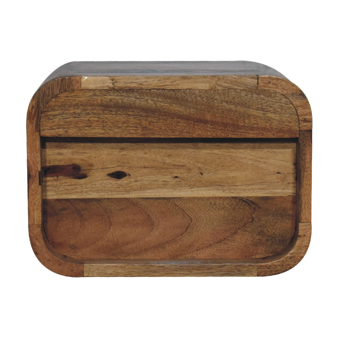 Oak-ish Floating Open Curve Nightsand